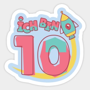 I am 10 | Happy Birthdays Gift Sticker